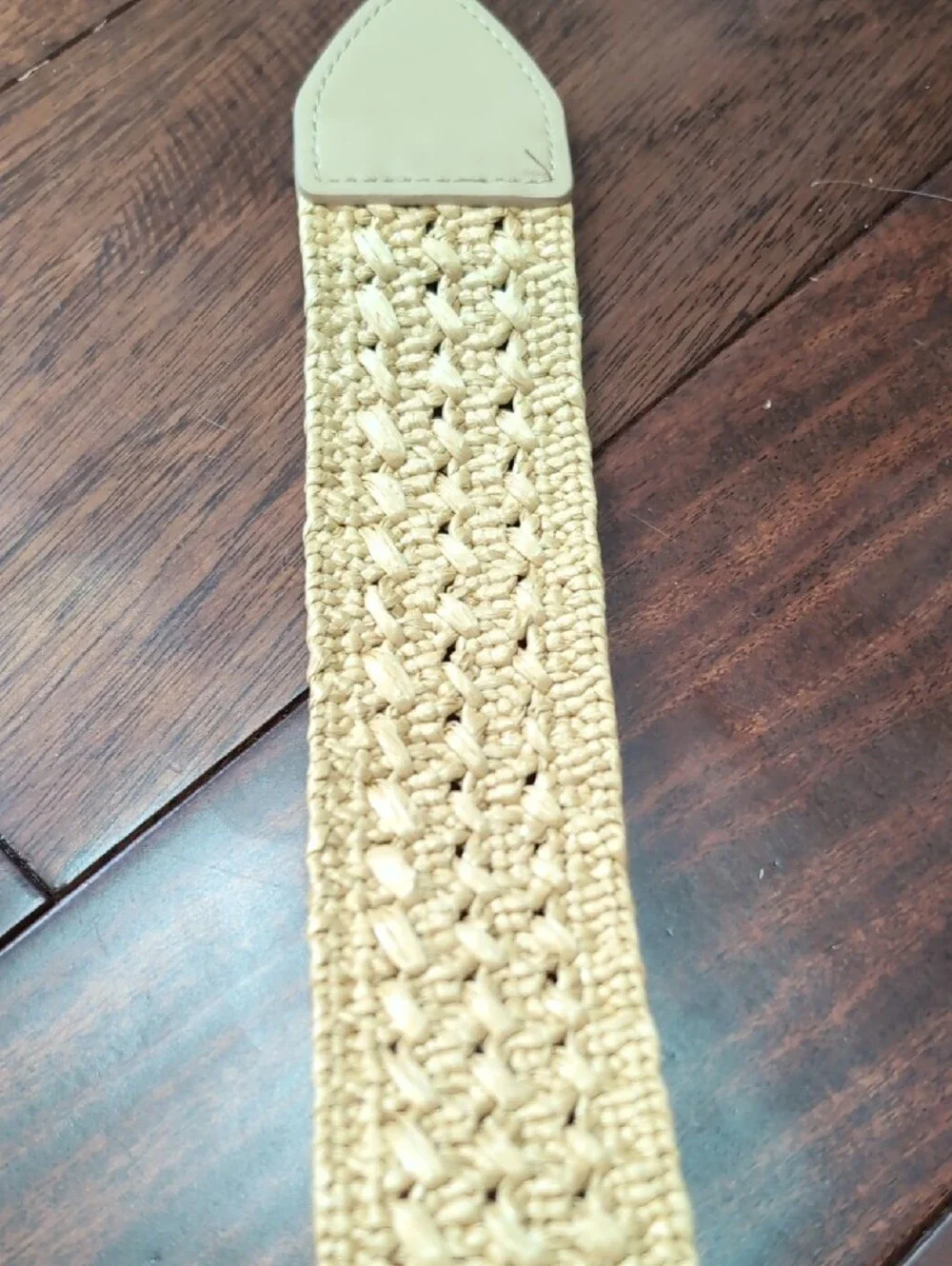 House of Harlow 1960 Woven Tan Belt with Gold Buckle